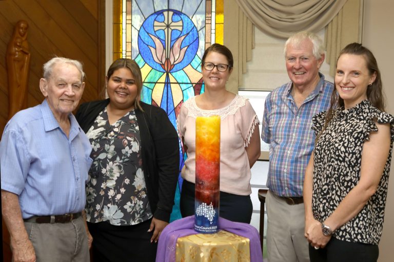Cairns PC Members Fr Frank Gordon (VG), Ms Sabrina-Ann Stevens, Mrs Anna Montgomery, Fr Kerry Crowley (EV) and Mrs Tanya Rodney